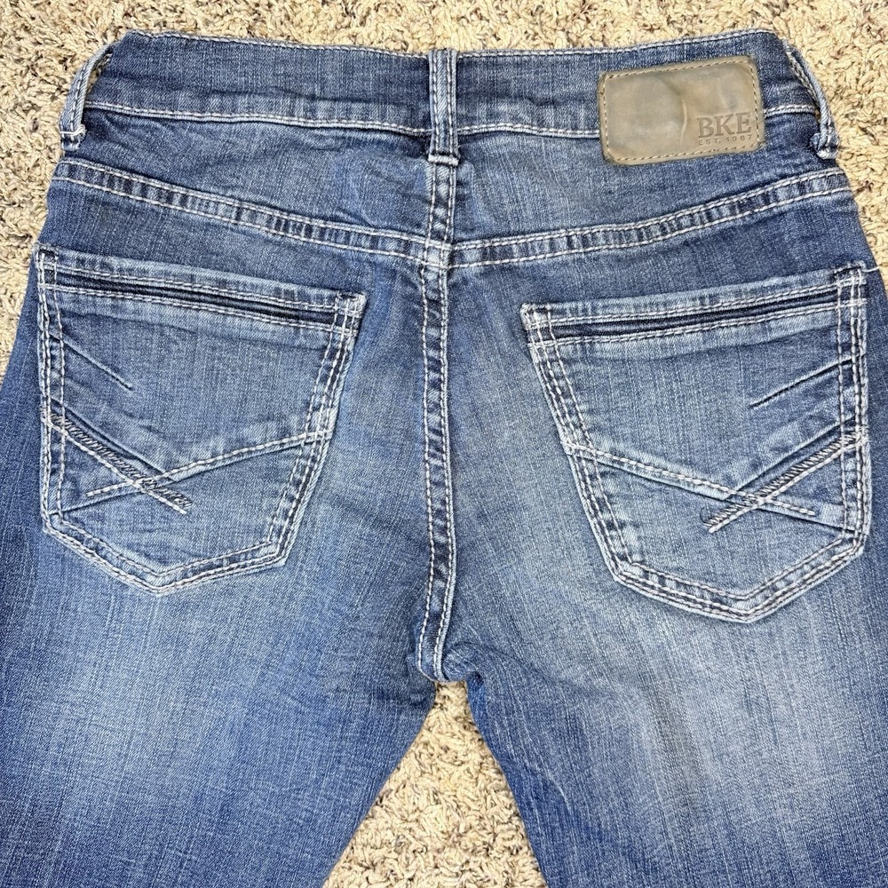 BKE Alec Jeans Mens 28x32 Blue Slim Straight Medium Wash Denim - Picture 3 of 12